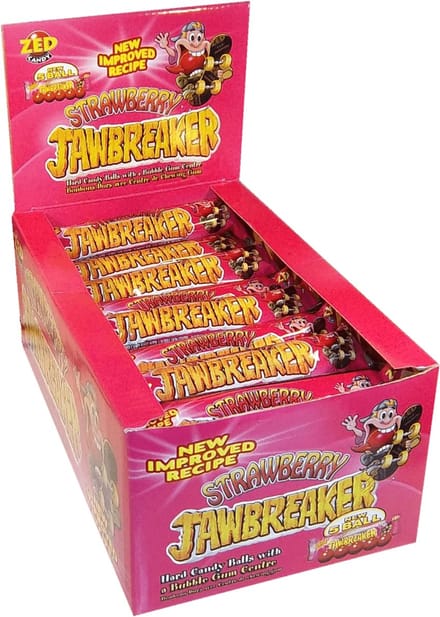Jawbreaker | Strawberry | 4-pack | 40 stuks | Omdoos 8x