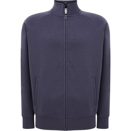 JHK Uniseks effen sweater met rits voor volwassenen (Denim)