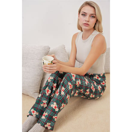 Gepatternde Mid Waist Lounge Broekstukken