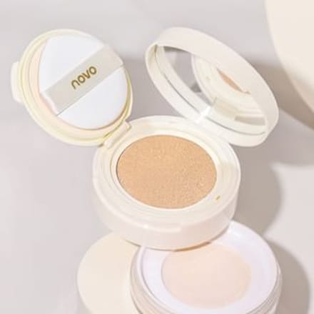 NOVO - Soft Mist Double Layer Air Cushion & Loose Powder - 2 Types 01# Porcelain (13g & 8g)
