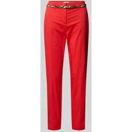 slim fit broek in verkorte pasvorm met riem
