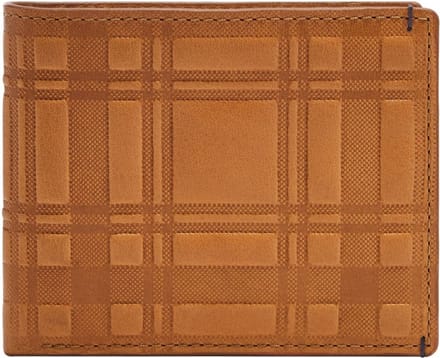 FOSSIL Portemonnee Bronson Emboss Bifold Wallet Camel Lichtbruin