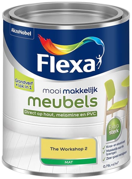 Flexa - Mooi Makkelijk Meubels Mat - The Workshop 2 - Mengverf - 750 Ml