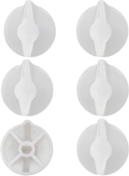 Timer Schakelaar Knop - Vervangingsknop Timer - Apparaten Bediening - Duurzaam Vuurvast Plastic - 26x6x5 mm - Wit