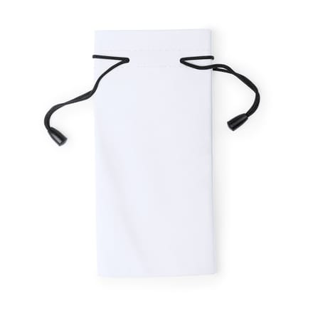 Brillenzakje - Brillenkoker - Brillendoos - Brillenhoes - Brillendoekjes - Polyester - wit