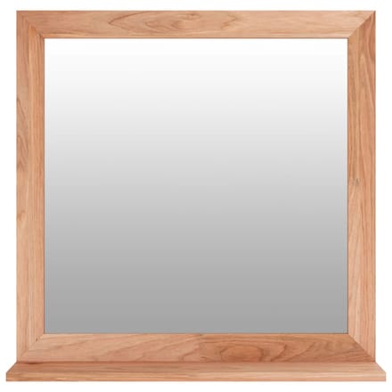 vidaXL - Wandspiegel - 55x55 - cm - massief - walnotenhout