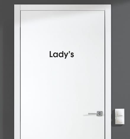 Deursticker - Ladys - Zwart 11,5x3,5
