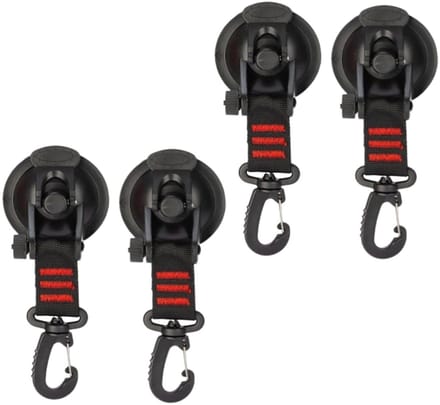 Set van 4 sterke zuignaphaken met multifunctionele bevestiging voor camping, auto en balkon