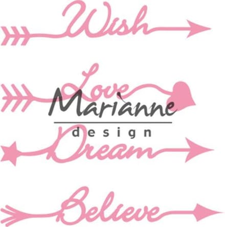 Marianne Design Collectable Arrow sentiments COL1458 14x17 centimeter