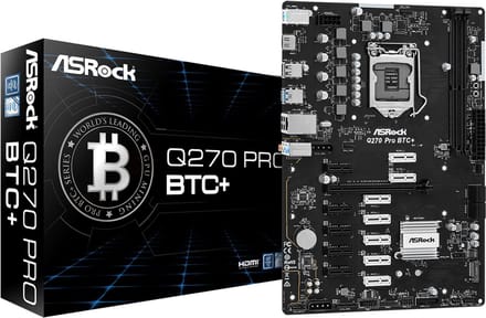 Asrock Q270 Pro BTC+ Intel® Q270 LGA 1151 (Socket H4) ATX