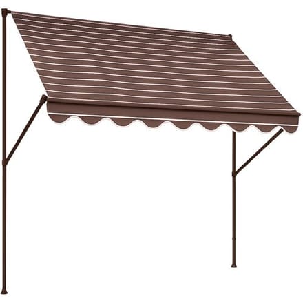 ANGERER Klemluifel (donkerbruine, beige strepen, 200 cm breit)