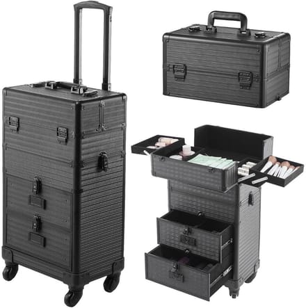 CLVP® Kapperskoffer - Kapperstas - Visagie - Cosmetica Organizer - Zwart