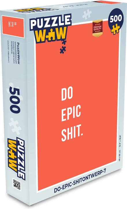 Puzzel Quotes - Do epic shit - Oranje - Legpuzzel - Puzzel 500 stukjes