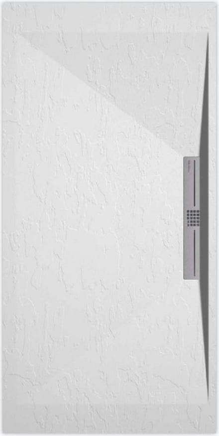 Sanifun douchebak Stone Side White Slate 900 x 700 S