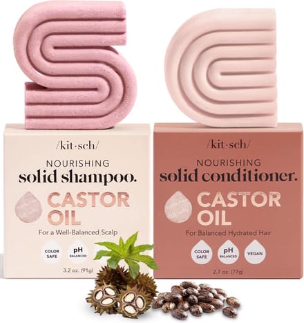 Kitsch Castor Oil Shampoo Bar & Conditioner Bar Combo Pack