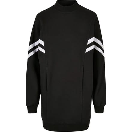 Urban Classics - Oversized College Sweat Korte jurk - L - Zwart