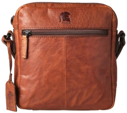 Pylos59 Brenton Kleine Schoudertas Heren - Leer - Cognac