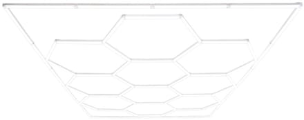 Hexagon led-verlichting x 10 - wit - 361x242 cm - 6500k daglicht