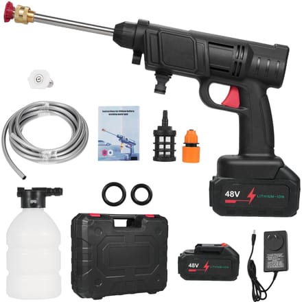 Draagbare thuis hogedrukreiniger 21V lithiumbatterij Draadloze autowasmachine Krachtige auto AU Plug & 2 Battery