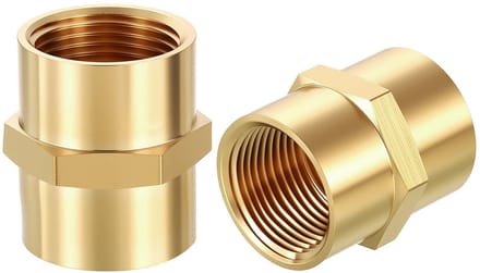 Dailygoods - Set van 2 Vrouwelijke Adapters voor Pijpfittingen 1" FNPT