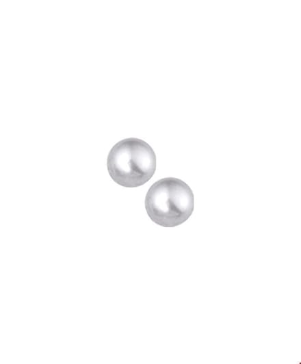 TFT Oorknoppen Parel Zilver Gerhodineerd Glanzend 4mm