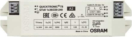 Osram Quicktronic QTz8 1x36 | Voorschakelapparaat | 150x40x28 mm