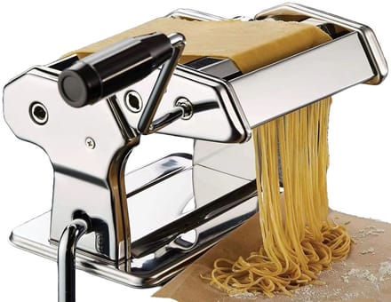 Ceruzo Pastamachine RVS – Pasta Maker - Tafelgreep – 6 Diktes -Spaghetti -Lasagne