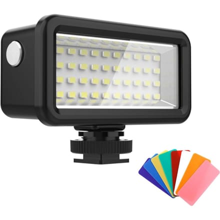 PULUZ PU631B Waterdichte Invullamp LED Duiklamp 6000K-6500K Kleurtemperatuur IPX8 Onderwater zwart