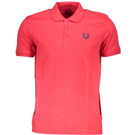 Gianmarco Venturi Rode Katoenen Heren Polo Shirt