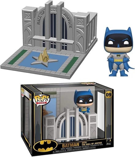 Pop Town Hall of Justice with Batman Vinyl Figure