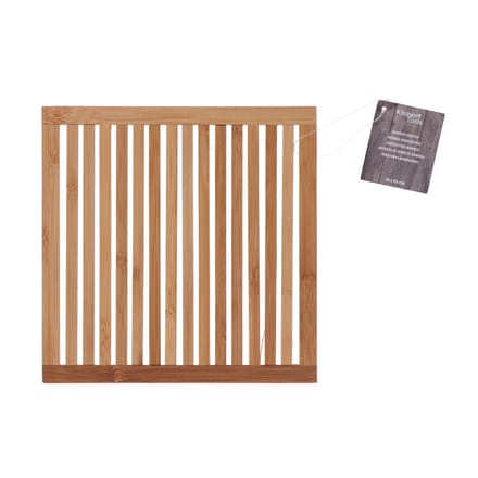 Onderzetter 20x20 cm bamboe ribbel