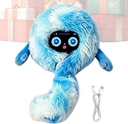 Interactief pluche dier - AI knuffel - Engels leren - Real-time gesprekssimulatie - 145 cm - Blauw