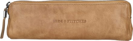 Hide & Stitches Porto Pennenetui - 100% Leer - Taupe