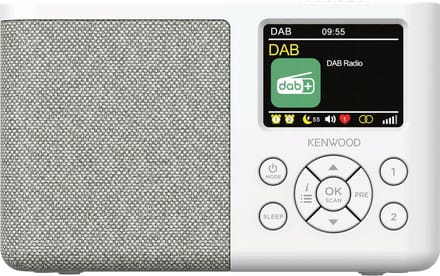 Kenwood CR-M33DAB DAB+ Radio - Interne accu - Wit