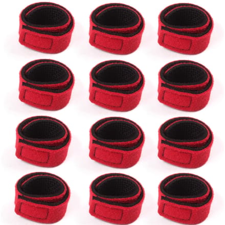 Lot de 12 sangles élastiques pour canne à pêche 12pcs rouge