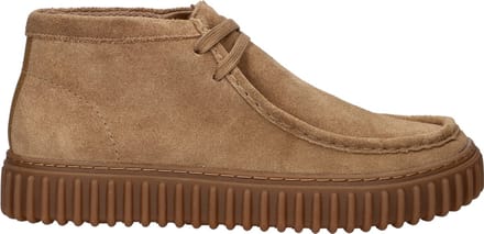 CLARKS Torhill Hi Heren Veterschoenen - Suede - Bruin
