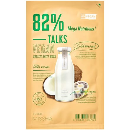 MISSHA - Talks Vegan Squeeze Sheet Mask - 7 Types Mega Nutritious
