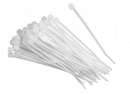 100x2,5mm Witte Kabelbinders - 100 Stuks