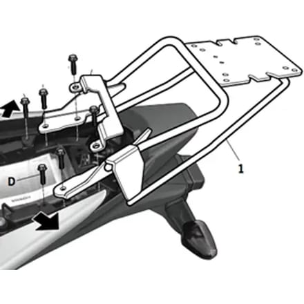 Motorfiets topkoffersteun Shad Honda CB 300 F (11 t/m 17)