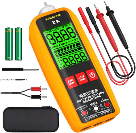 Digitale Multimeter - Spanningstester Voltmeter - Elektrische Klussen - Automatisch Bereik Intelligent - Groot LCD Display