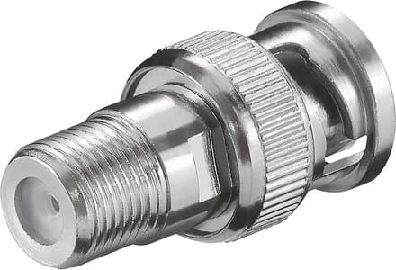 Goobay F-adapter, F-contrastekker naar BNC-stekker, zink