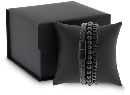STEEL & BARNETT - Geschenkset Heren - Triple Set Black Editions - Zwart - Maat M