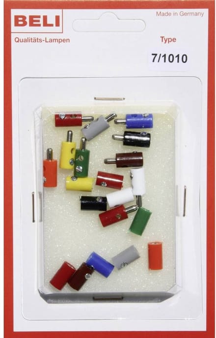 BELI-BECO 7/1010 Miniatuur-banaanstekker Stekker Stift-Ø: 2.6 mm 1 set(s) Package