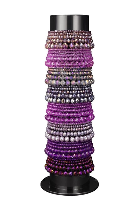Armbanden display met glaskralen armbanden - Paars