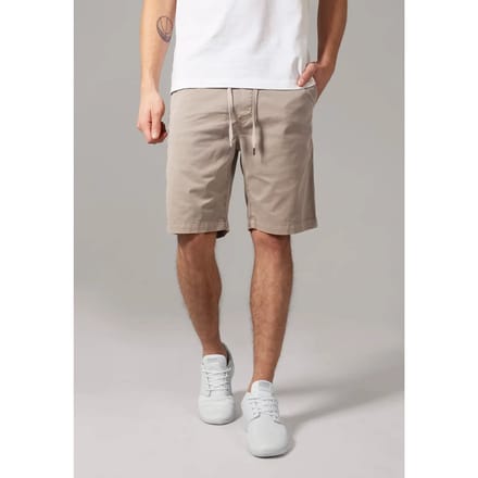Urban Classics - Stretch Twill Jogging Korte broek - S - Beige