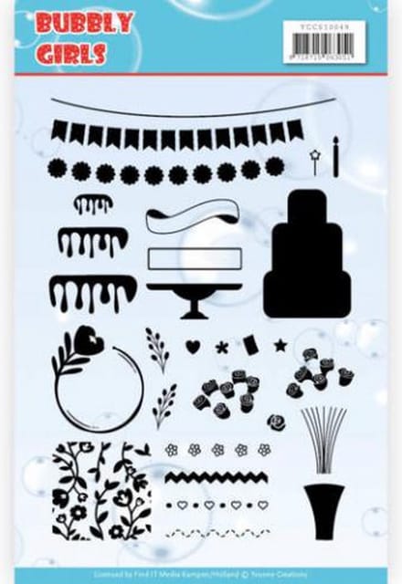 Clear stempel Bubbly Girls Feest YCCS10049