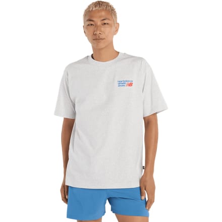 New Balance Athletics Premium Logo T-shirt Ashheath Größe: M | Basic T-Shirts Outlet | Herren