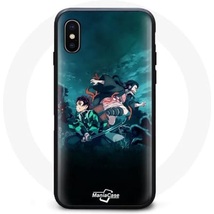 Coque - Demon Slayer - Iphone XS Max - Souple - Noir - Kimetsu No Yaiba