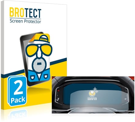 BROTECT - Screenprotector voor Volkswagen Tiguan 2021 Digital Cockpit Pro - Folie Beschermfolie matte 2 Stuks