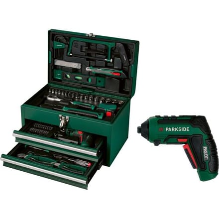 PARKSIDE® Gereedschapskoffer met accu-schroevendraaier - Set: 92-delig